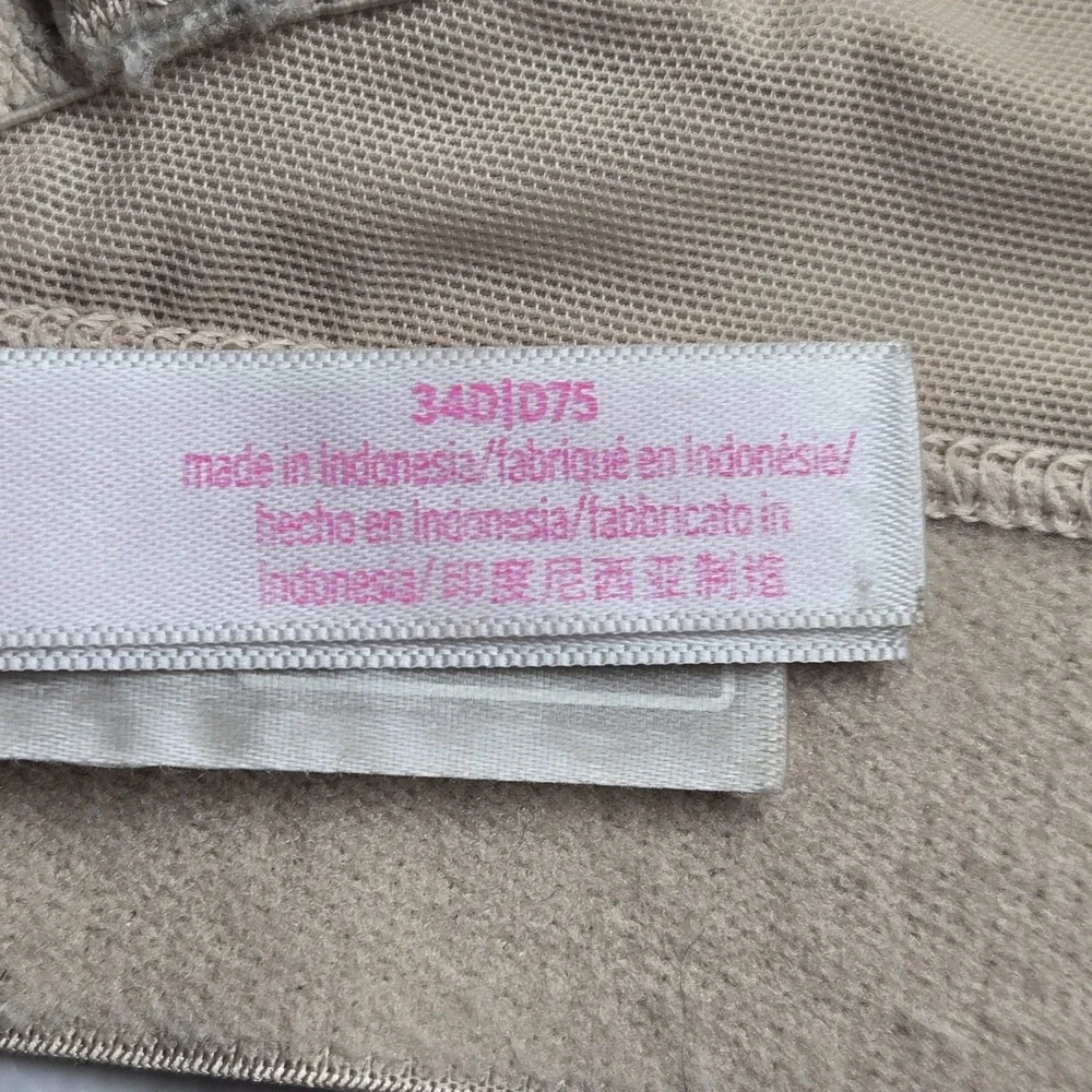 PINK Victoria's Secret Women Bra 34D Beige Lightly Lined Wear Everywhere Wireles